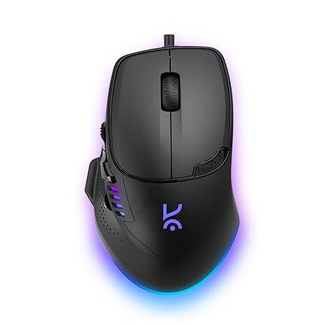 Kreo Hawk Gaming Mouse with Programmable Buttons & RGB Lighting | Top Pixart Sensor | Adjustable DPI with 1.5m Long Braided Cable and Optical Sensor | Lightweight & Durable