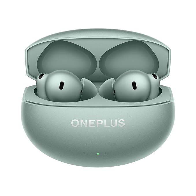 OnePlus Buds 4 TWS Earbuds with Upto 55dB Real-time ANC,Adaptive Mode,Dual Drivers with Dual DACs,3D Audio,Upto 45hrs Music Playback,Dual-Device connectivity,47ms Low Latency[Zen Green]