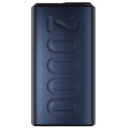 Ambrane 20000mAh Power Bank, 20W Fast Charging, Tripe Output, Type C PD (Input & Output), Quick Charge, Li-Polymer, Multi-Layer Protection for iPhone, Smartphones & Other Devices (Stylo 20K, Blue)