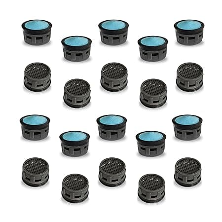 Acetap Plastic Fusion High-Pressure Replacement Water Aerator Tap and Faucet Foam Flow, Blue, Pack of 20, 12 x 12 x 12 Millimeters